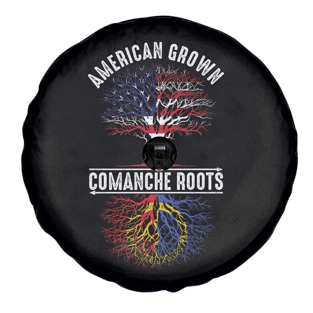 Distressed Tree Spare Tire Cover American Grown with Comanche Roots - Wonder Print Shop
