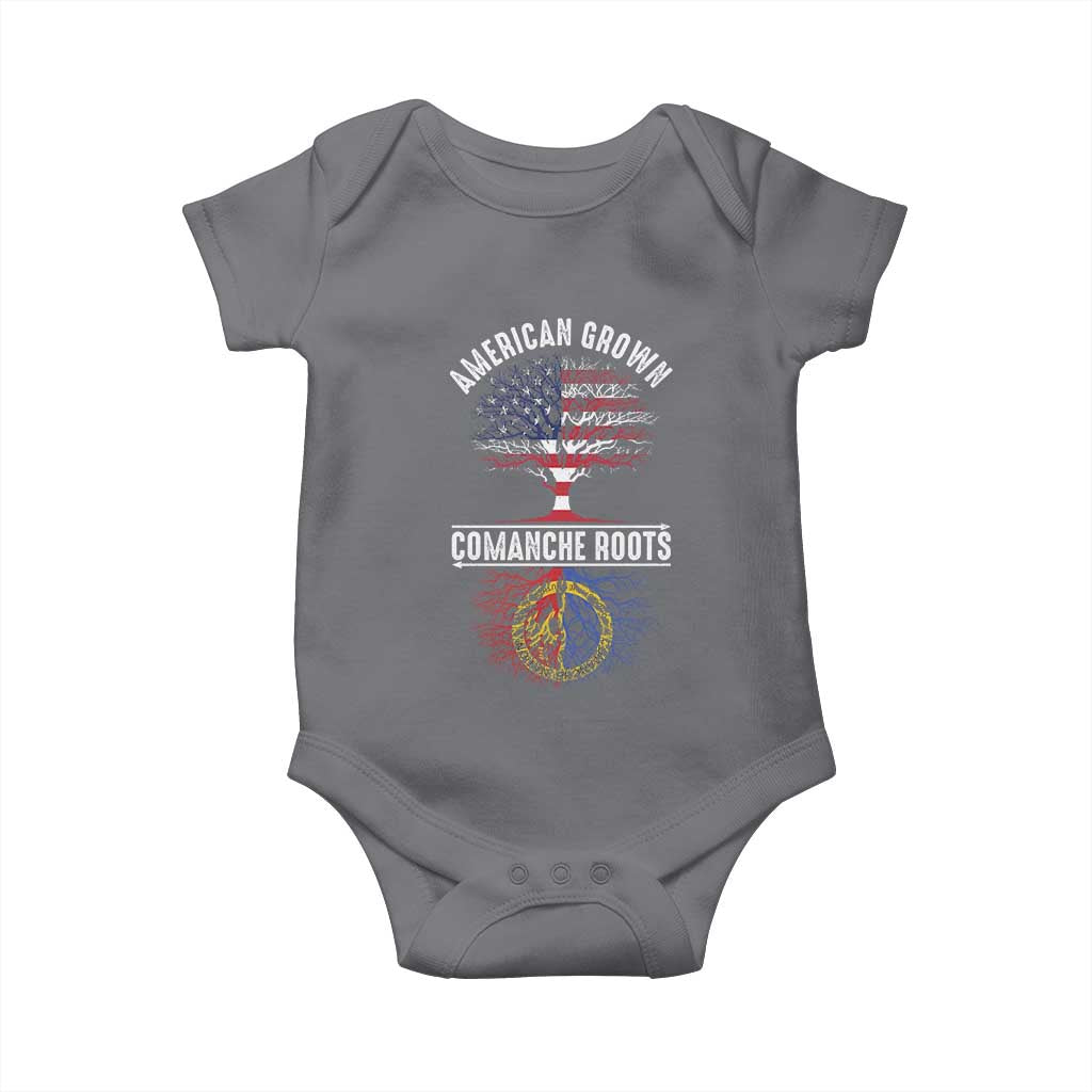 Distressed Tree Baby Onesie American Grown with Comanche Roots - Wonder Print Shop