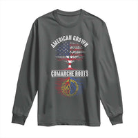 Distressed Tree Long Sleeve Shirt American Grown with Comanche Roots - Wonder Print Shop