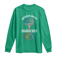 Distressed Tree Long Sleeve Shirt American Grown with Comanche Roots - Wonder Print Shop