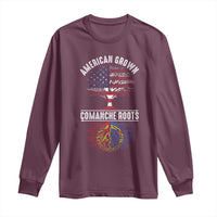 Distressed Tree Long Sleeve Shirt American Grown with Comanche Roots - Wonder Print Shop