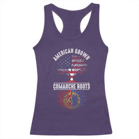 Distressed Tree Racerback Tank Top American Grown with Comanche Roots - Wonder Print Shop