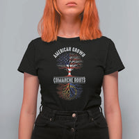 Distressed Tree T Shirt For Women American Grown with Comanche Roots - Wonder Print Shop