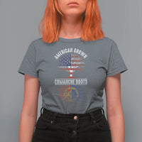 Distressed Tree T Shirt For Women American Grown with Comanche Roots - Wonder Print Shop