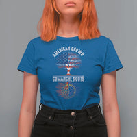 Distressed Tree T Shirt For Women American Grown with Comanche Roots - Wonder Print Shop