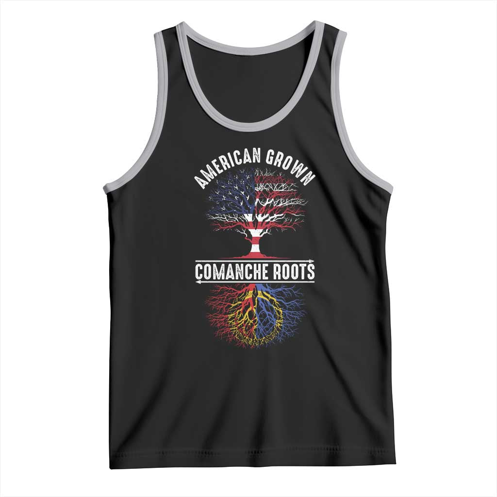 Distressed Tree Tank Top American Grown with Comanche Roots - Wonder Print Shop