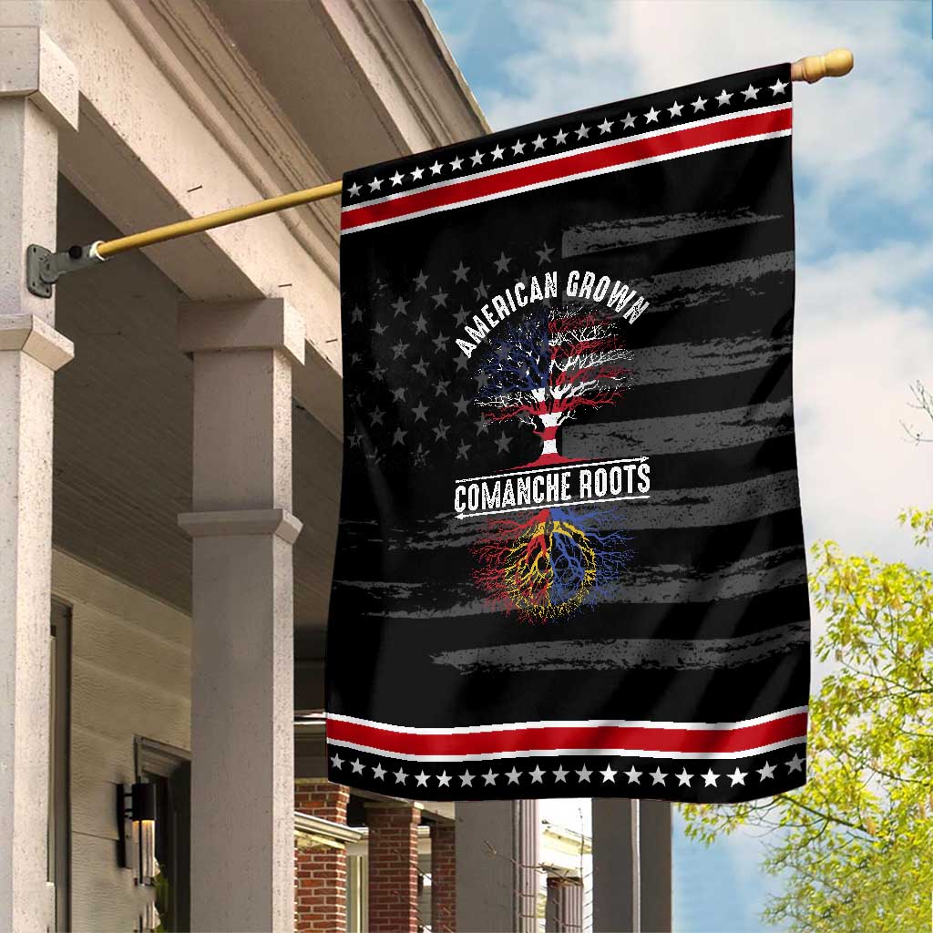 Distressed Tree Garden Flag American Grown with Comanche Roots