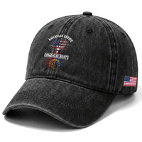 Distressed Tree Washed Cotton Baseball Cap American Grown with Comanche Roots