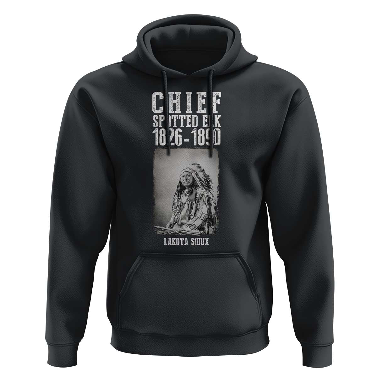Native American Indian Chief Hoodie Lakota Sioux Chief Spotted Elk - Wonder Print Shop