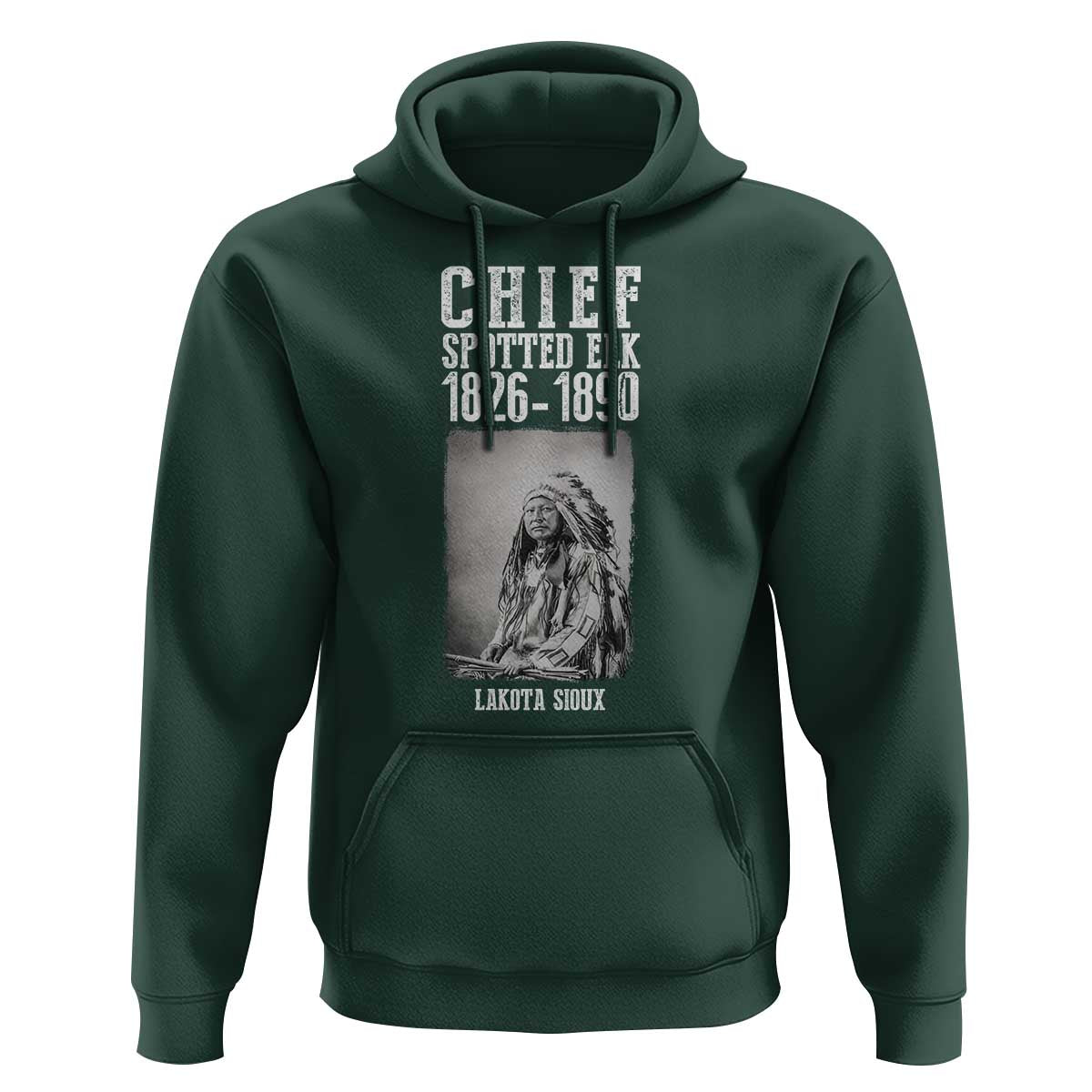 Native American Indian Chief Hoodie Lakota Sioux Chief Spotted Elk - Wonder Print Shop