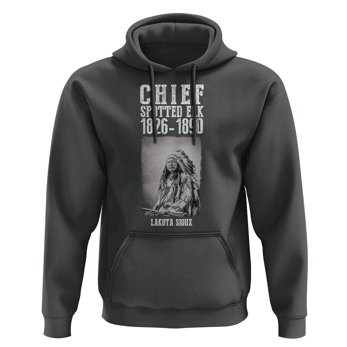 Native American Indian Chief Hoodie Lakota Sioux Chief Spotted Elk - Wonder Print Shop