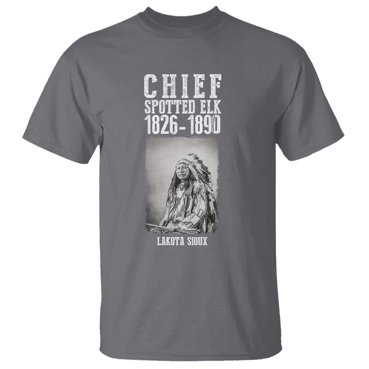 Native American Indian Chief T Shirt Lakota Sioux Chief Spotted Elk - Wonder Print Shop