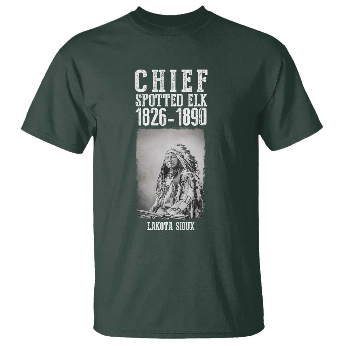 Native American Indian Chief T Shirt Lakota Sioux Chief Spotted Elk - Wonder Print Shop