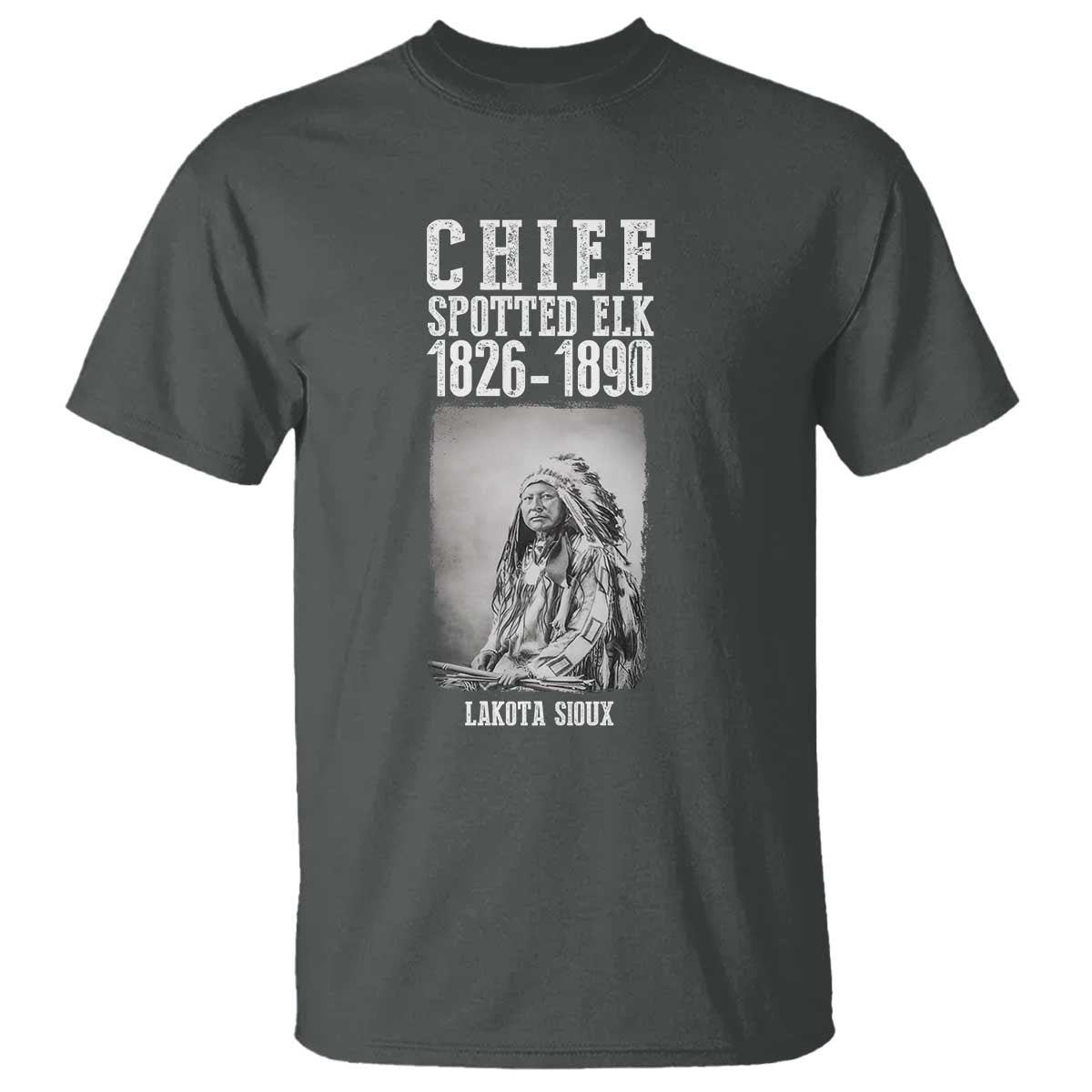 Native American Indian Chief T Shirt Lakota Sioux Chief Spotted Elk - Wonder Print Shop