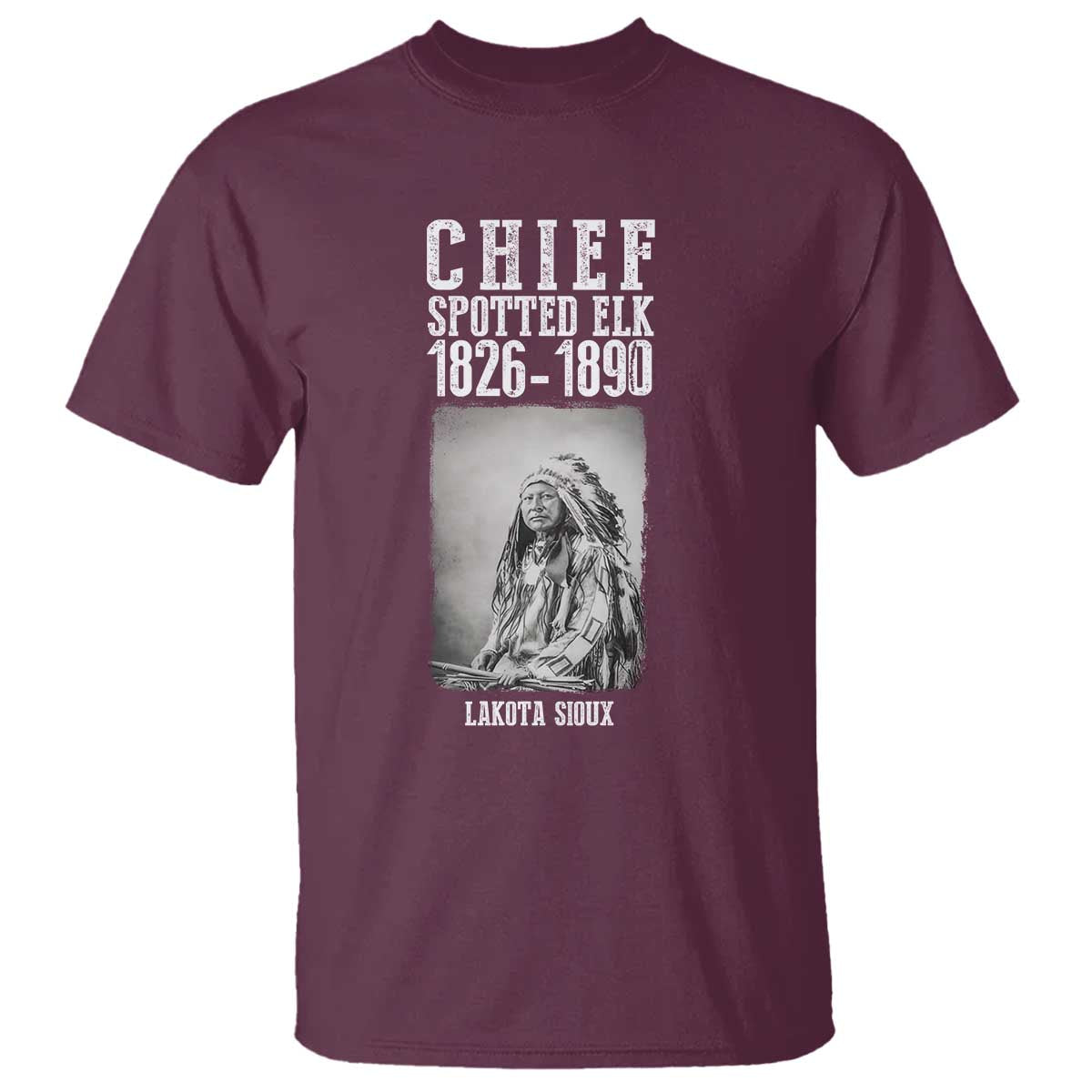 Native American Indian Chief T Shirt Lakota Sioux Chief Spotted Elk - Wonder Print Shop