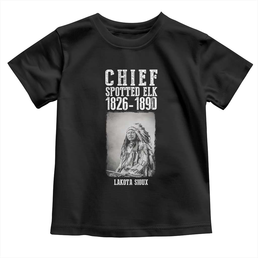 Native American Indian Chief Toddler T Shirt Lakota Sioux Chief Spotted Elk - Wonder Print Shop