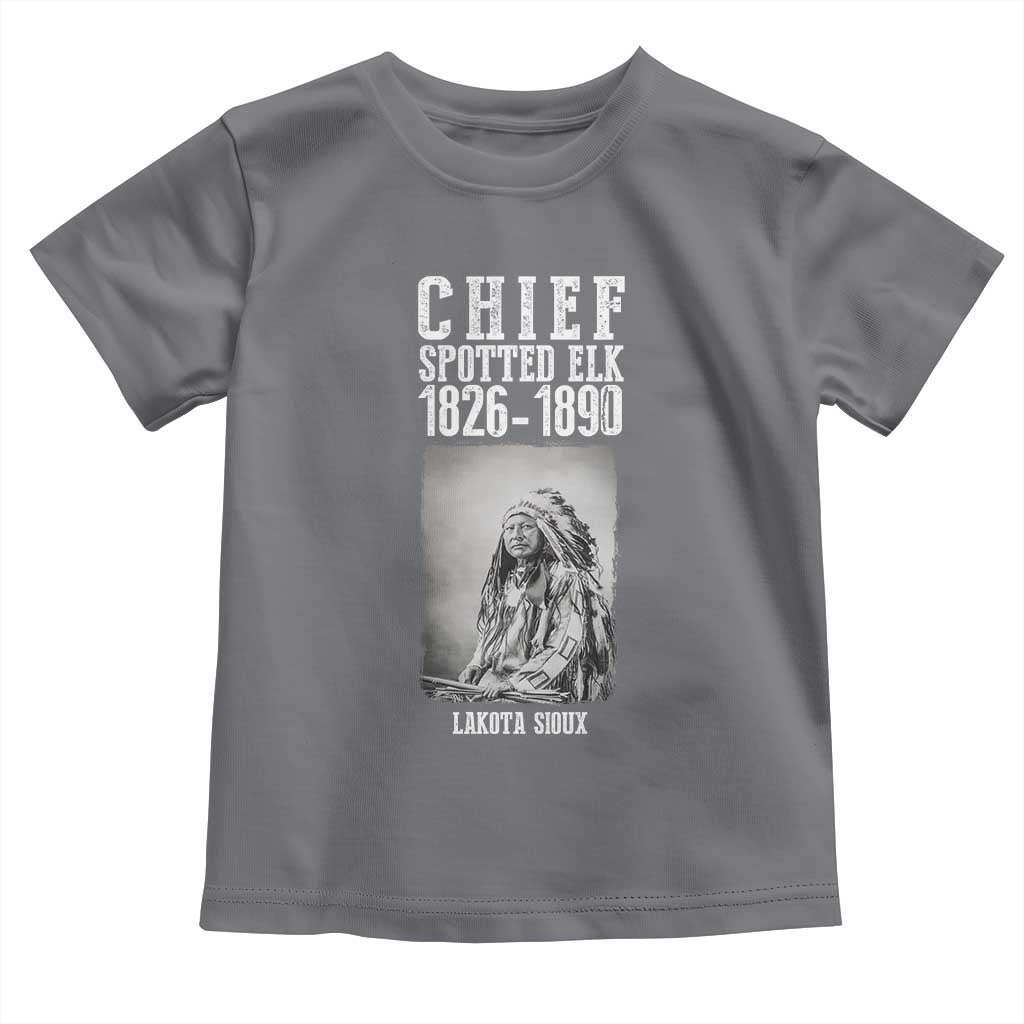Native American Indian Chief Toddler T Shirt Lakota Sioux Chief Spotted Elk - Wonder Print Shop