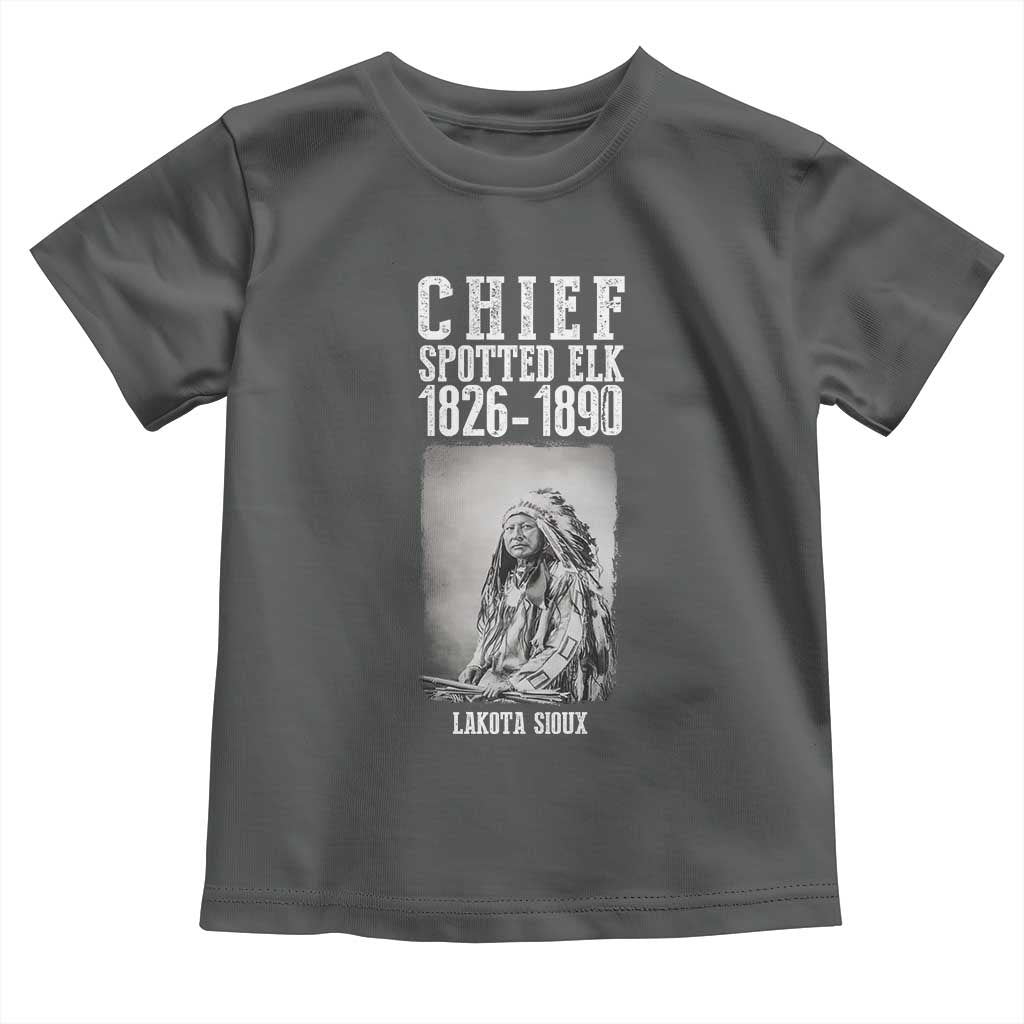Native American Indian Chief Toddler T Shirt Lakota Sioux Chief Spotted Elk - Wonder Print Shop