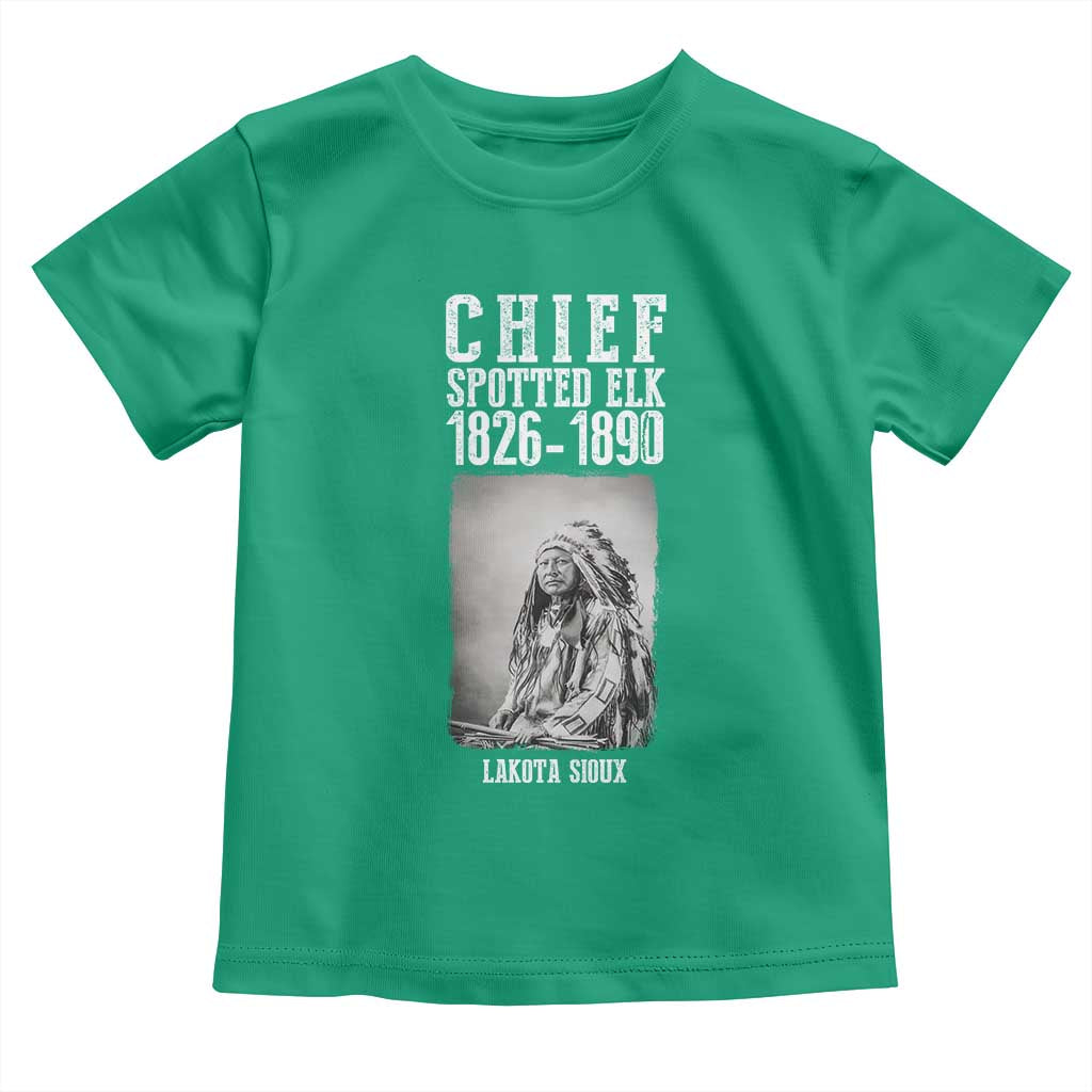 Native American Indian Chief Toddler T Shirt Lakota Sioux Chief Spotted Elk - Wonder Print Shop