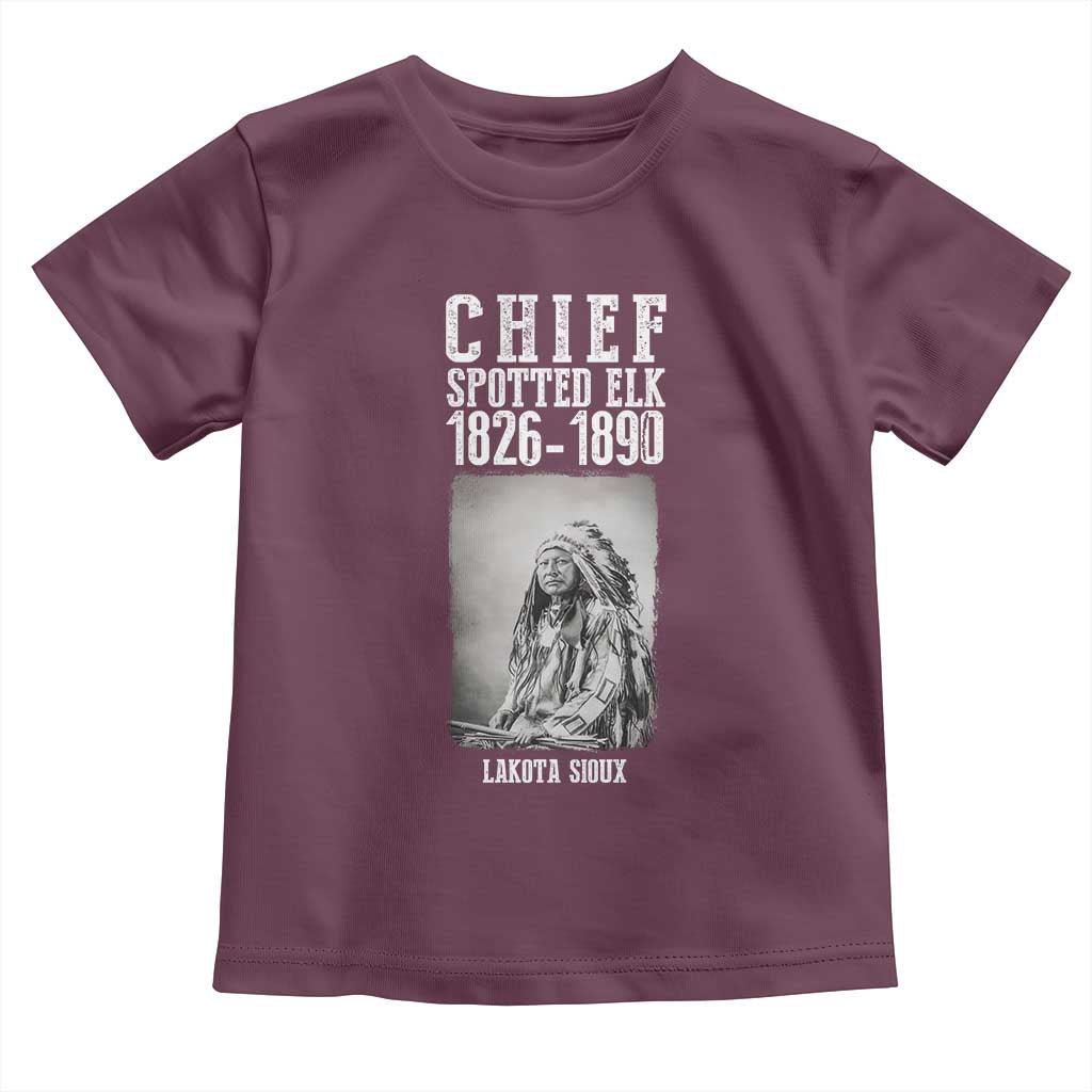 Native American Indian Chief Toddler T Shirt Lakota Sioux Chief Spotted Elk - Wonder Print Shop