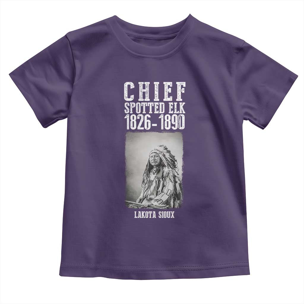 Native American Indian Chief Toddler T Shirt Lakota Sioux Chief Spotted Elk - Wonder Print Shop