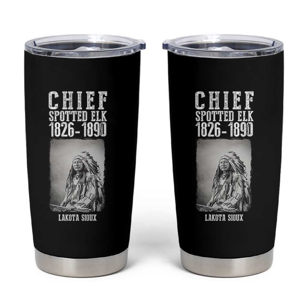 Native American Indian Chief Tumbler Cup Lakota Sioux Chief Spotted Elk
