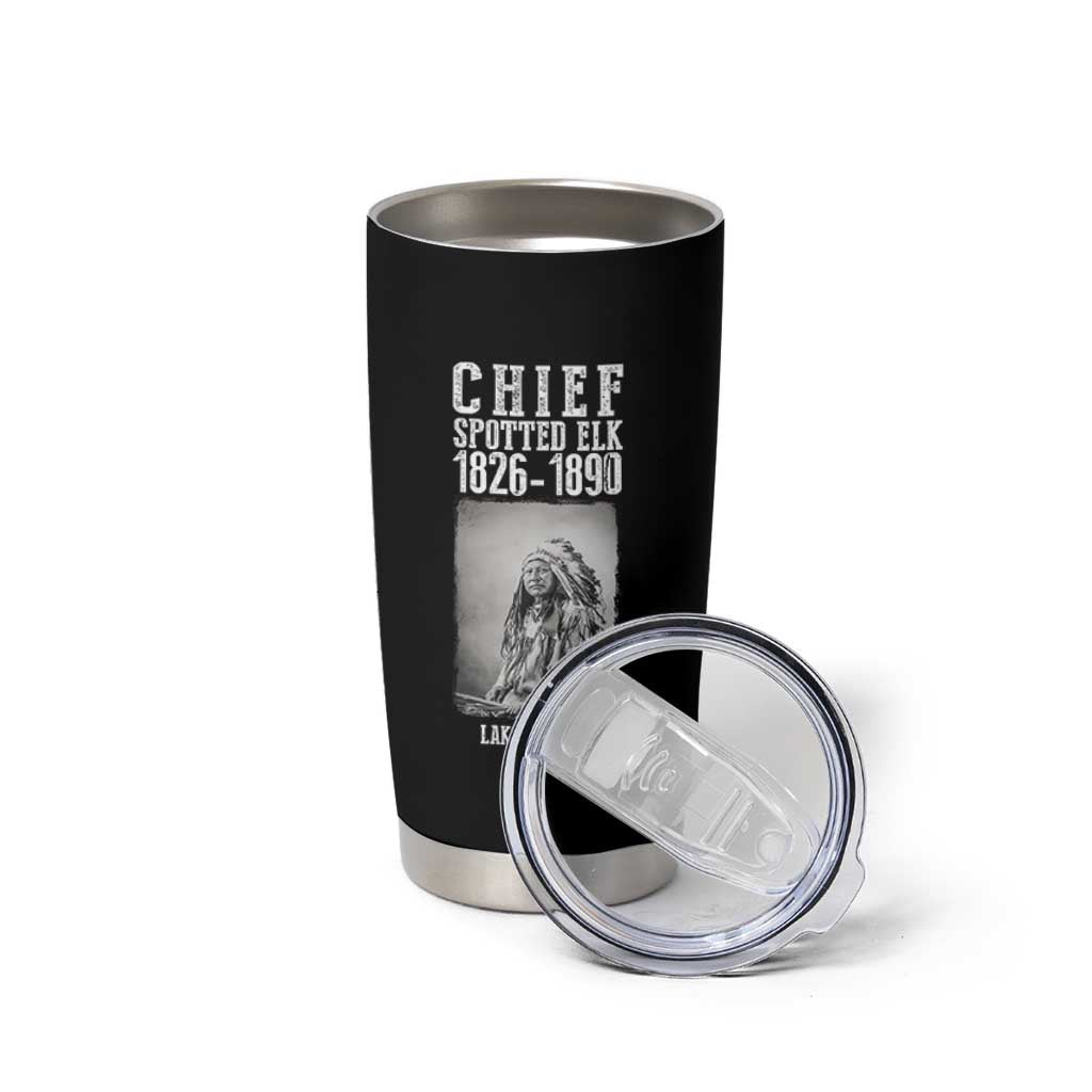 Native American Indian Chief Tumbler Cup Lakota Sioux Chief Spotted Elk