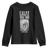 Native American Indian Chief Youth Sweatshirt Lakota Sioux Chief Spotted Elk - Wonder Print Shop