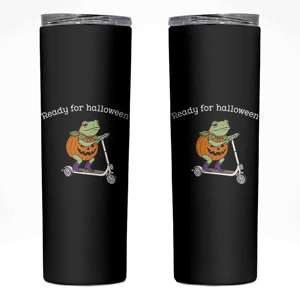 Ready For Halloween Frog Skinny Tumbler Funny Frog Scooter Pumpkin Costume Gift