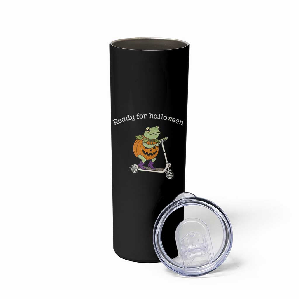 Ready For Halloween Frog Skinny Tumbler Funny Frog Scooter Pumpkin Costume Gift