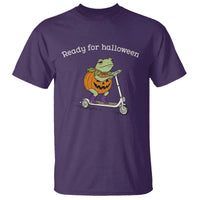Ready For Halloween Frog T Shirt Funny Frog Scooter Pumpkin Costume Gift