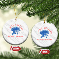 I Will Succeed Because I Am Insane Ceramic Ornament Funny Jimothy Raccoon Meme