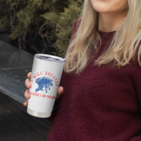 I Will Succeed Because I Am Insane Tumbler Cup Funny Jimothy Raccoon Meme