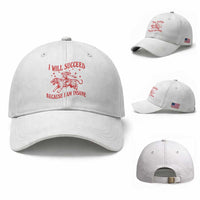 I Will Succeed Because I Am Insane Baseball Cap Funny Cowgirl Tiger Sarcastic Humor