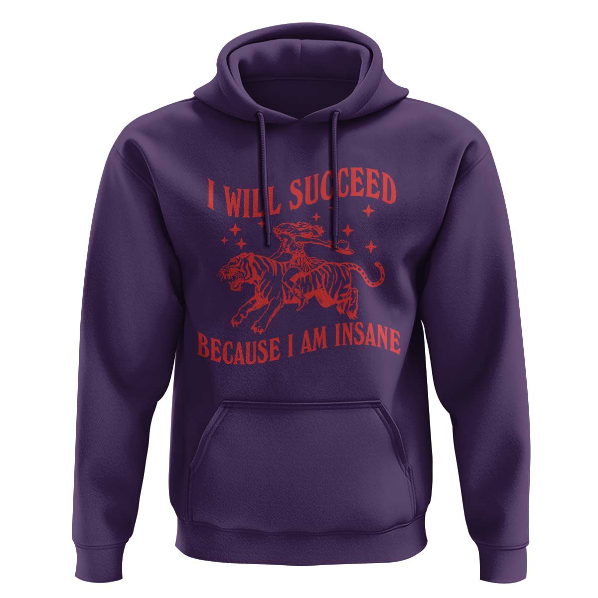 I Will Succeed Because I Am Insane Hoodie Funny Cowgirl Tiger Sarcastic Humor