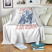 I Will Succeed Because I Am Insane Throw Blanket Funny Cowgirl Western Sarcastic