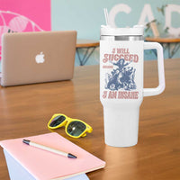 I Will Succeed Because I Am Insane Tumbler With Handle Funny Cowgirl Western Sarcastic