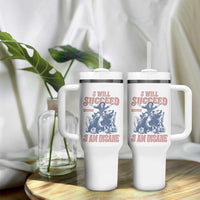 I Will Succeed Because I Am Insane Tumbler With Handle Funny Cowgirl Western Sarcastic