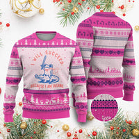 I Will Succeed Because I Am Insane Ugly Christmas Sweater Funny Frog Riding Crocodile Sarcastic Humor
