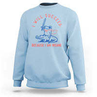 I Will Succeed Because I Am Insane Sweatshirt Funny Frog Riding Crocodile Sarcastic Humor