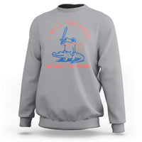 I Will Succeed Because I Am Insane Sweatshirt Funny Frog Riding Crocodile Sarcastic Humor