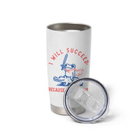 I Will Succeed Because I Am Insane Tumbler Cup Funny Frog Riding Crocodile Sarcastic Humor