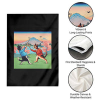Funny Kendo Cat Garden Flag Samurai Martial Arts - Wonder Print Shop
