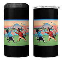 Funny Kendo Cat 4 in 1 Can Cooler Tumbler Samurai Martial Arts - Wonder Print Shop