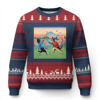 Funny Kendo Cat Ugly Christmas Sweater Samurai Martial Arts - Wonder Print Shop