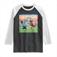 Funny Kendo Cat Raglan Shirt Samurai Martial Arts - Wonder Print Shop