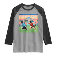 Funny Kendo Cat Raglan Shirt Samurai Martial Arts - Wonder Print Shop