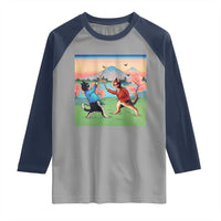 Funny Kendo Cat Raglan Shirt Samurai Martial Arts - Wonder Print Shop