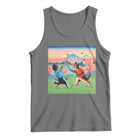 Funny Kendo Cat Tank Top Samurai Martial Arts - Wonder Print Shop