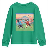 Funny Kendo Cat Youth Sweatshirt Samurai Martial Arts - Wonder Print Shop